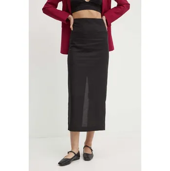 Dámská sukně Sukně s příměsí lnu Bardot RHEE 59340SB černá 99X, vel. S