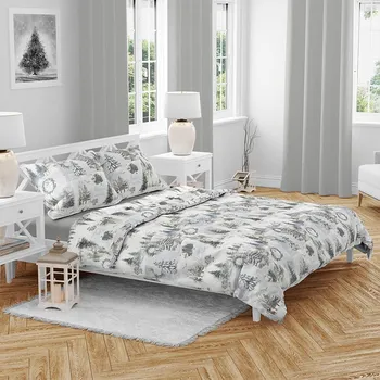 Povlečení Top textil Vánoční bavlněné povlečení Vánoční noviny 140x200, 70x90 cm (046)