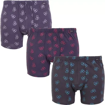 3 Pack pánských boxerek Andrie PS 5937 navy, navy - red, tyrkys - velikost XXL
