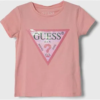 Chlapecké tričko Dětské tričko Guess růžová barva K4RI31.K6YW1.PPYH 30X, vel. 113-118