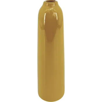 Váza Clay - II.jakost Keramická váza Vita 7x7x25 cm - okrová lesklá, II.jakost