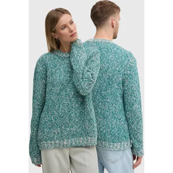 Pánské oblečení Svetr z vlněné směsi United Colors of Benetton 116NU108M tyrkysová 66X, vel. XL