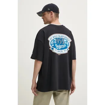 Bavlněné tričko New Era LOS ANGELES DODGERS tmavomodrá barva, s aplikací, 60564869 59X, vel. S