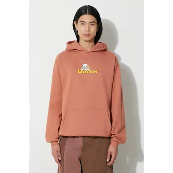 Pánská mikina Mikina Butter Goods Teddy Logo Pullover Hood pánská, oranžová barva, s kapucí, potiskem, BGQ3231304 32X, vel. L