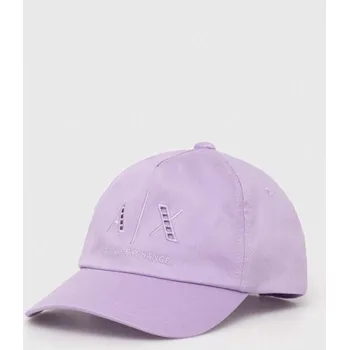 Kšiltovka Bavlněná baseballová čepice Armani Exchange 944206.4R108 fialová 48X, vel. ONE SIZE
