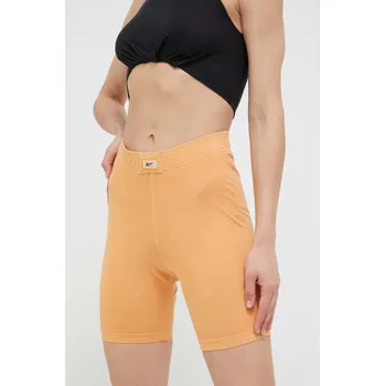 Dámské kraťasy Kraťasy Reebok Classic dámské, oranžová barva, hladké, high waist HS0377 20X, vel. L