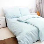 Francouzské bavlněné povlečení KVÍTKY AZUROVÉ Zapínání: knoflík, Velikost polštáře: 2x70x90, Velikost přikrývky: 220x240