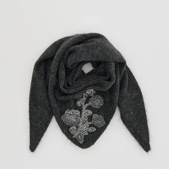 Čepice Reserved - Šála s&nbsp;příměsí vlny - tmavě šedá - 728FD-90X - 728FD-90X-ONE