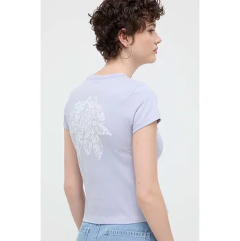 Bavlněné tričko Vans VN000GGJCR21 modrá 55X, vel. M