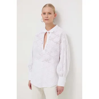 Dámská mikina Bavlněná halenka Silvian Heach GPP24163BL bílá 00X, vel. 38