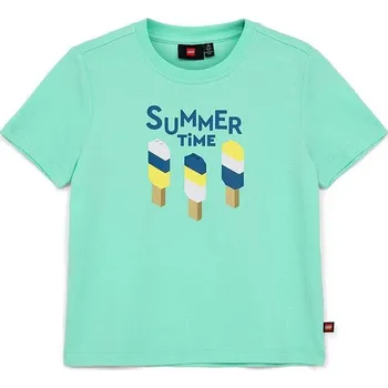 Chlapecké tričko Dětské bavlněné tričko Lego tyrkysová barva 12011220 65X, vel. 104