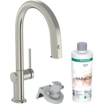 Vodovodní baterie Hansgrohe Dřezová baterie Aqittura bez výpusti nerez 76800800