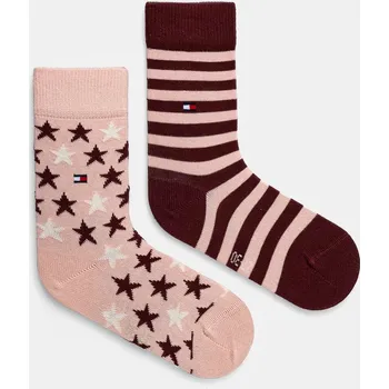 Dětské ponožky Tommy Hilfiger 2-pack 100000816.G.9BYH růžová 03X, vel. 39/42