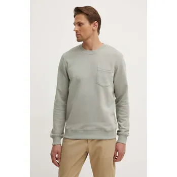 Pánská mikina Mikina Pepe Jeans MANS CREW pánská, zelená barva, hladká, PM582696 81X, vel. XXL