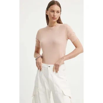 Pánská móda Bavlněné tričko G-Star D24604.D597 růžová 30X, vel. M