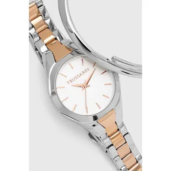 Hodinky Hodinky a náramek Trussardi stříbrná barva, R2453159503 SLV, vel. ONE SIZE