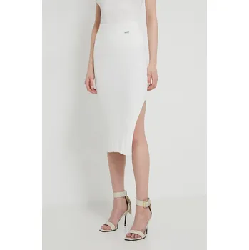 Dámská sukně Sukně HUGO béžová barva, midi, pouzdrová, 50514292 01X, vel. L