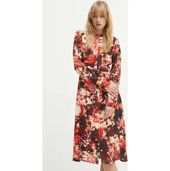 Dámské šaty Šaty Silvian Heach PAUERE červená barva, midi, GPA24374VE 33X, vel. 36