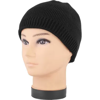 Pokrývka hlavy Pletená čepice na zimu černá (Zimní čepice uni)