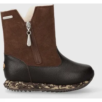 Dívčí sněhule Dětské kožené zimní boty Emu Australia K12941 Baker hnědá barva K12941.Baker 89X, EUR 35