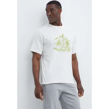 Bavlněné tričko The North Face Patron Plasticfree Peaks NF0A87DXQLI1 béžová 01X, vel. M