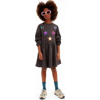 Dámské šaty Dětské bavlněné šaty Desigual černá barva, mini, 24WGVK18 99X, vel. 152