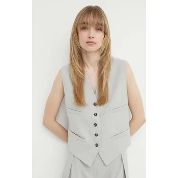 Dámská vesta Vesta s příměsí vlny Day Birger et Mikkelsen Rudy - Classic Wool Blend DAY65243157 šedá 09X, vel. 36
