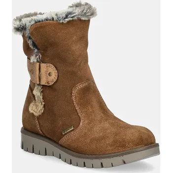 Dívčí zimní obuv Dětské semišové zimní boty Primigi hnědá barva, PROGT 68724 6872444.25.30 82X, EUR 26