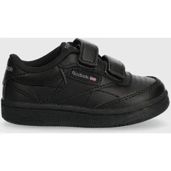 Chlapecké tenisky Dětské kožené sneakers boty Reebok Classic CLUB C černá barva, 100075006 99X, EUR 20