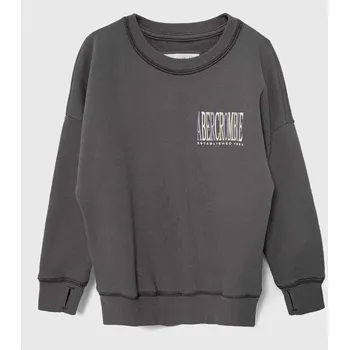 Chlapecká mikina Dětská mikina Abercrombie & Fitch šedá barva, s potiskem KI252.3119 90X, vel. 150/157