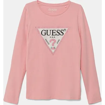 Chlapecké tričko Dětské tričko s dlouhým rukávem Guess růžová barva J2YI50.K6YW1.9BYX 30X, vel. 136-146