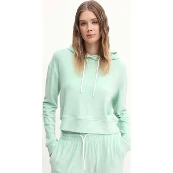 Dámská mikina Mikina HUGO dámská, zelená barva, s kapucí, hladká, 50518168 70X, vel. L