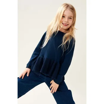Dívčí svetr Dětský svetr Liewood Esme Lurex Knit Jumper tmavomodrá barva, LW19547 59X, vel. 98