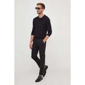 Pánské kalhoty Kalhoty United Colors of Benetton pánské, černá barva, jednoduché 4RLGUF03O.100 99X, vel. 52