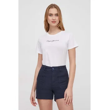 Pánské tričko Bavlněné tričko Pepe Jeans LORETTE PL505827 bílá 00X, vel. M