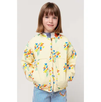 Chlapecká mikina Dětská bavlněná mikina Bobo Choses 124AC139 žlutá 10X, vel. 123/134