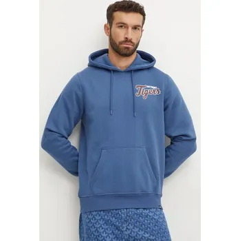 Pánská mikina Mikina 47 brand MLB Detroit Tigers pánská, modrá barva, s kapucí, s potiskem, BB009PMDDFH628817TB 95X, vel. S
