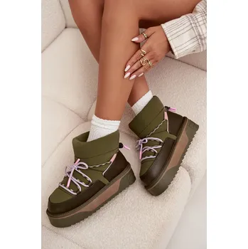 Dámská zimní obuv Sněhule na platformě D.Franklin DFSH371015 Barva: Zelená, Velikost: 39