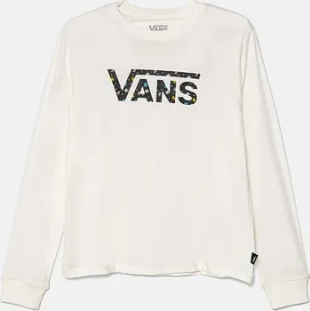 Chlapecké tričko Dětské bavlněné tričko s dlouhým rukávem Vans GR BLOOMER DROP béžová barva, VN000K97FS81 01X, vel. 129-139.5