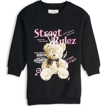 Dívčí oblečení GATE Prodloužená mikina s potiskem 11Y 825-0348/89