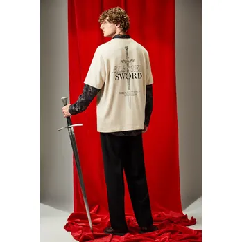 Bavlněné tričko Medicine RW25-TSM861 béžová 12X, vel. L