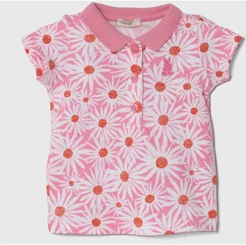 Chlapecké tričko Dětské polo tričko United Colors of Benetton růžová barva, s límečkem 3LRYA3003.W.Seasonal 30X, vel. 56