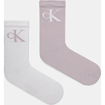 Dámské oblečení Ponožky Calvin Klein Jeans 2-pack 701228811.NOS fialová 44A, vel. 35/38