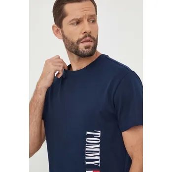 Bavlněné tričko Tommy Jeans DM0DM18295 námořnická modř 59X, vel. S