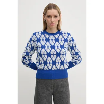 Dámský svetr Svetr z vlněné směsi United Colors of Benetton dámský, modrá barva, 1032E10BI 55X, vel. S