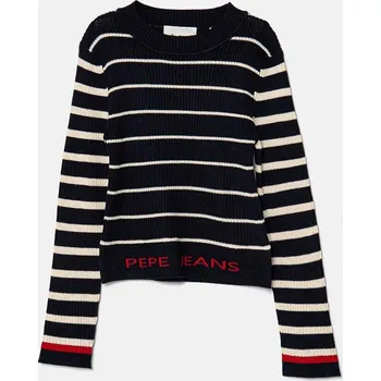 Dívčí svetr Dětský svetr Pepe Jeans WINFREY tmavomodrá barva, lehký, PG701093 59X, vel. 152