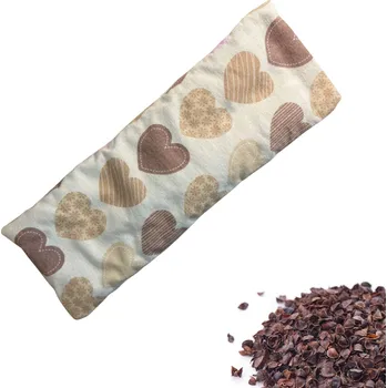 Polštář Lavandia Bedrohřej nahřívací polštář s BIO levandulí srdíčka na režné 40 x 20 cm