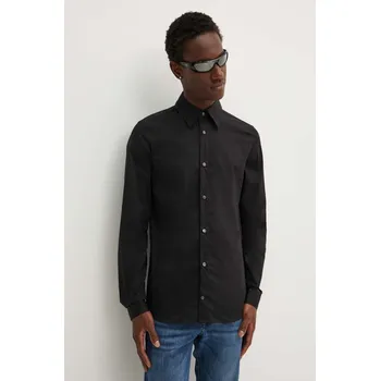 Pánská košile Košile Diesel S-FITTY-A pánská, černá barva, slim, s klasickým límcem, A14635.0QFAV 99X, vel. 52