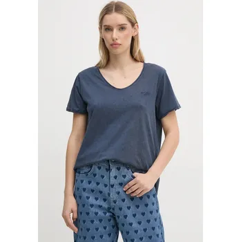 Pánské tričko Tričko Pepe Jeans FABIANA modrá barva, PL505953 59A, vel. XS
