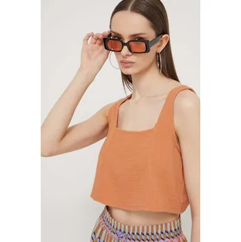 Bavlněný top Billabong oranžová barva, ABJWT00467 22X, vel. L